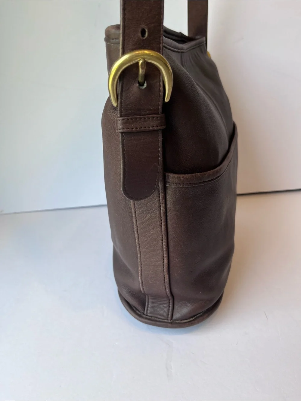 Vintage Coach Bleeker Bucket Bag Brown Leather